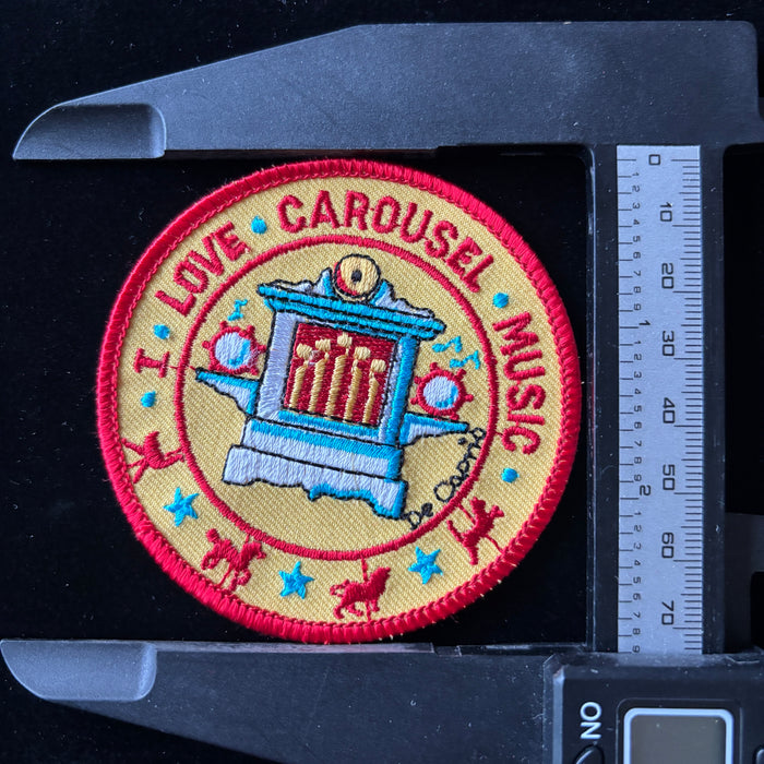 Vintage Patch 'I Love Carousel Music' Organ Band Fairground Calliope