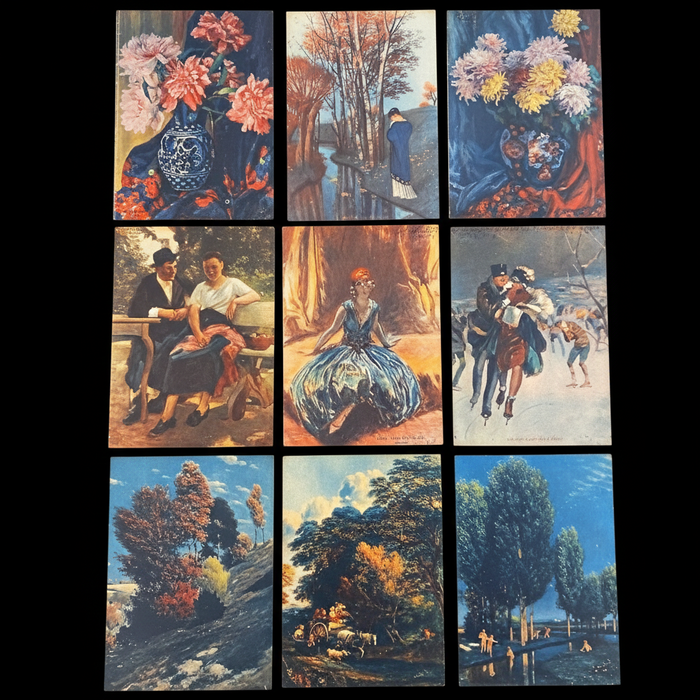 Vintage Art Prints 1930 Romantic Nature Botanical Landscape Floral European Ephemera