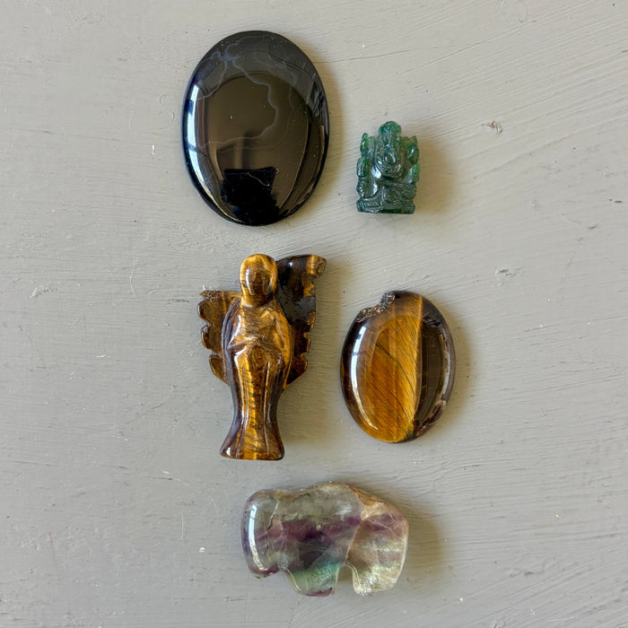 Crystal Set: 5 Angel, Ganesh, Buffalo & Cab Wounded Warriors