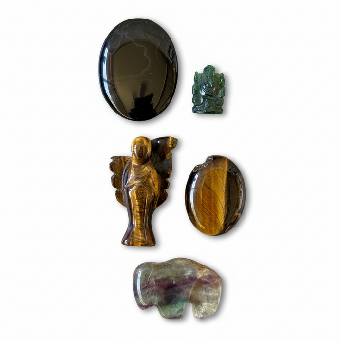 Crystal Set: 5 Angel, Ganesh, Buffalo & Cab Wounded Warriors