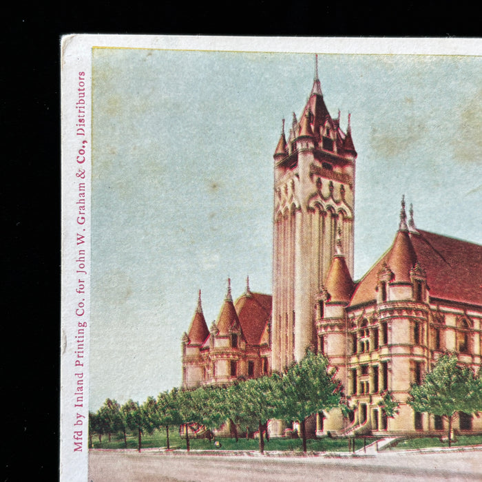 Antique Postcard Wealth Civic Ambition Spokane County Courthouse Washington