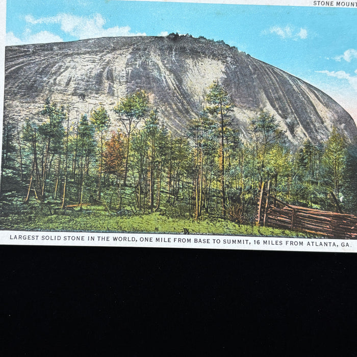 Vintage Postcard Lot 5 Stone Mountain Atlanta GA Historic Cars Mountain Monument