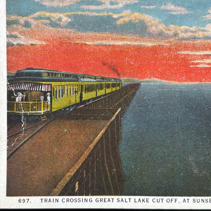 Vintage Postcard Lot Salt Lake City Utah Mormon Tabernacle Sea Gull Train Sunset
