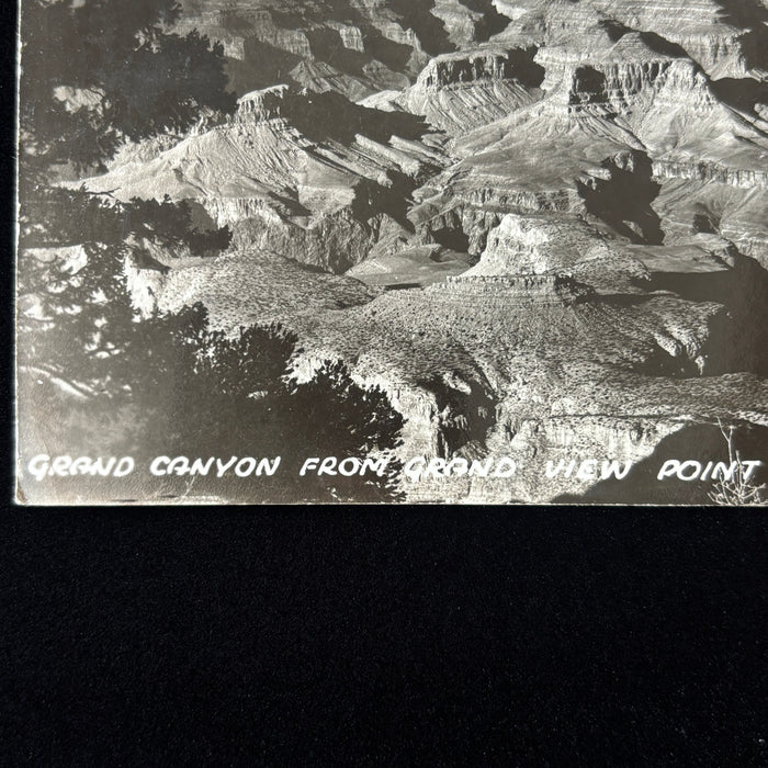 Vintage Postcard 1949 RPPC Grand Canyon From Grand View Point Arizona Travel