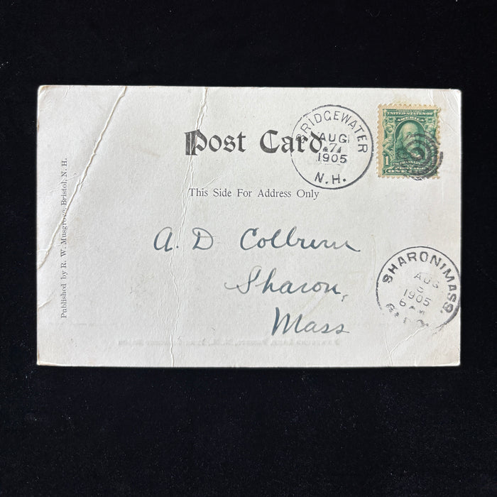 Antique Postcard 1905 Slick Time Newfound Lake Bristol NH Crescent Beach