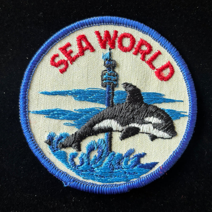 Vintage Patch Sea World Shamu Orca Whale Skytower Souvenir