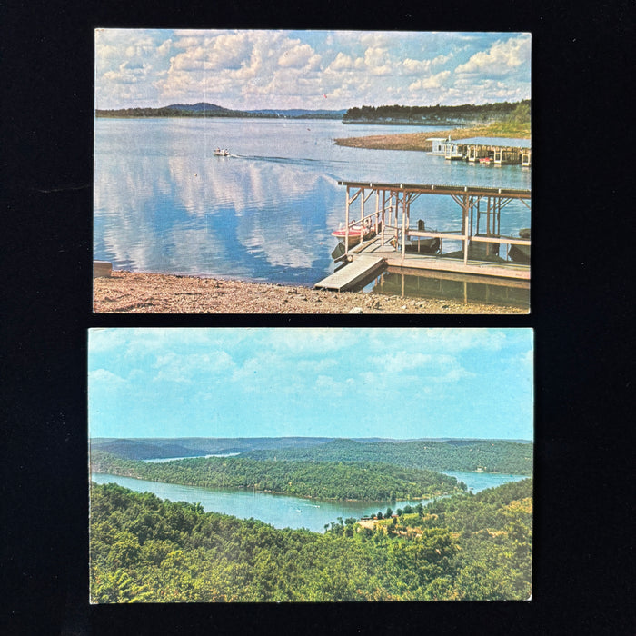 Vintage Postcard Lot Boat Lake Of The Ozarks Missouri Thunder Mountain Camdenton