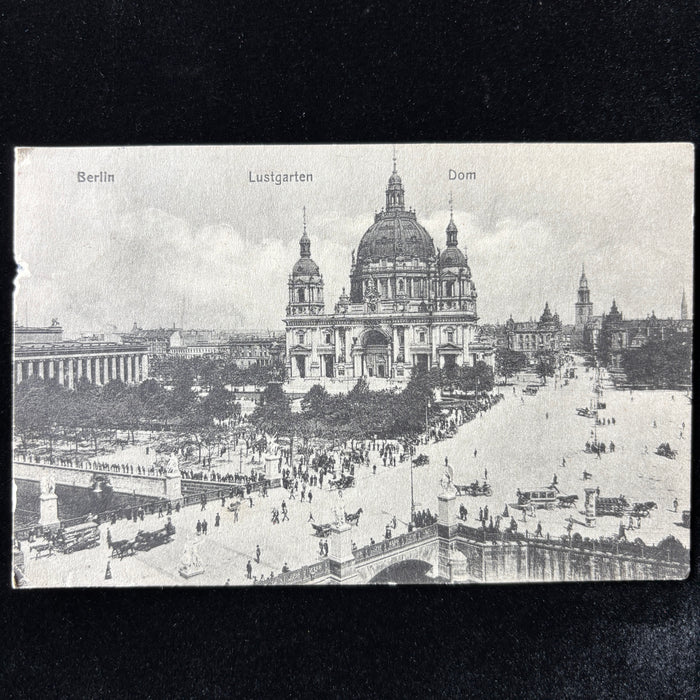 Antique Postcard 1913 Horse Carriages Street Scene Berlin Germany to NY
