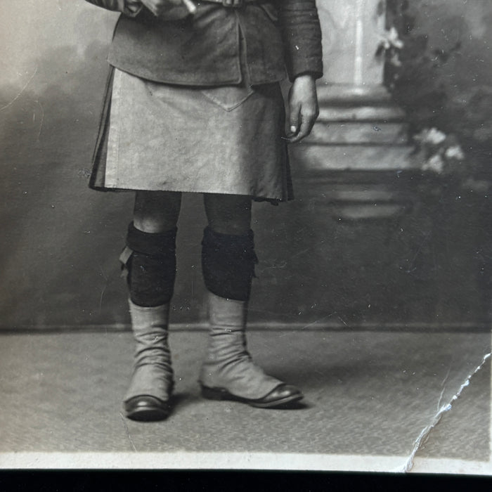 Antique Postcard Lot WWI Scottish Soldier Kilt Red Cross Medic Aberdeen Scotland Studio