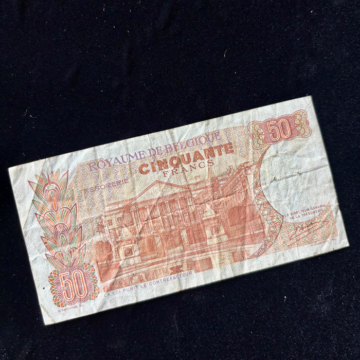 Vintage Banknote Set Belgian Francs Belgas Royal Portraits Bilingual Lot 3pc