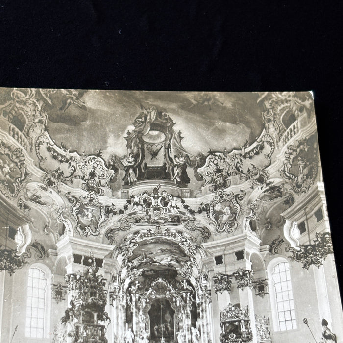 Vintage Postcard RPPC Wieskirche Steingaden German Bavaria Baroque Church UNESCO