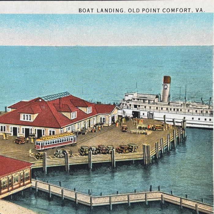 Vintage Postcard Lot Bridge Ferry Boat Cars Virginia Beach Hotel James River
