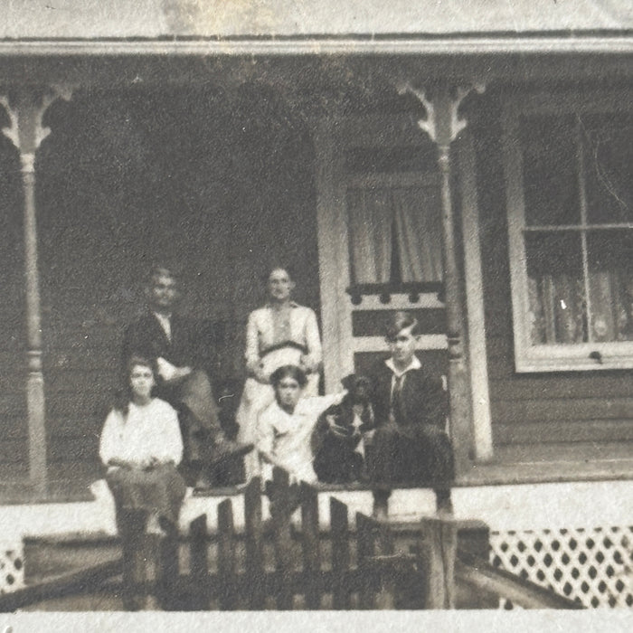 Antique Postcard 1916 RPPC Home Of Joe Owen Blaine West Virginia Family Dog