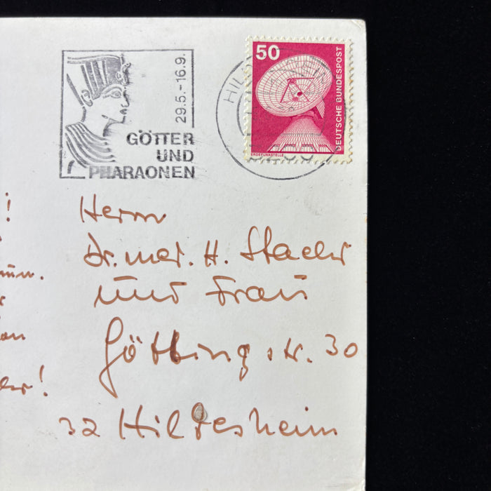 Vintage Postcard 1979 Germany Götter Und Pharaonen Tutankhamun Harpoon Nefertiti