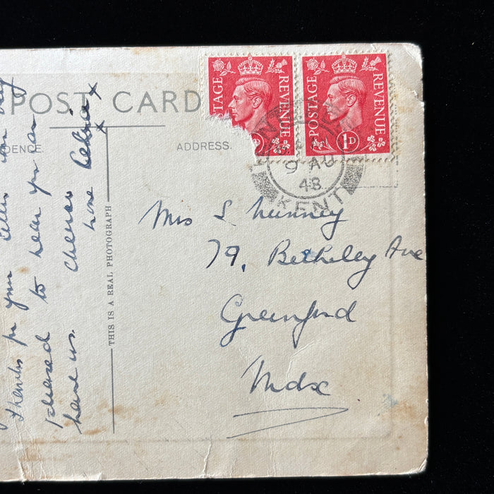 Vintage Postcard 1948 Loch Lomond RPPC Annie Get Your Gun Musical Kent England