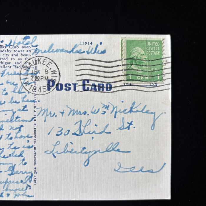 Vintage Postcard 1945 Hemorrhoids Medical History Milwaukee Wisconsin WWII Era