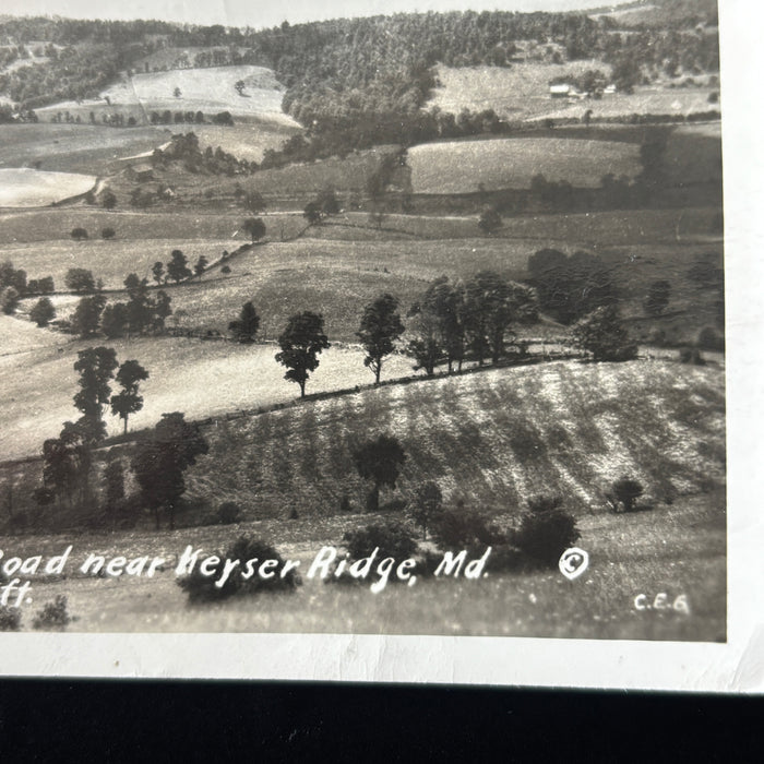 Vintage Postcard 1948 RPPC Oakland Road Keyser Ridge Maryland Cove Landscape