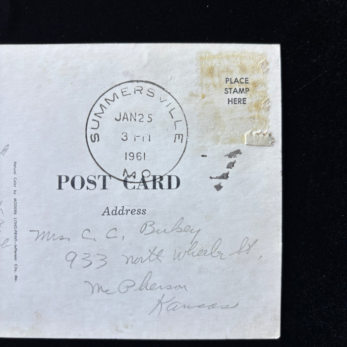 Vintage Postcard 1961 Stark Fruit Trees Missouri State Capitol Summersville MO