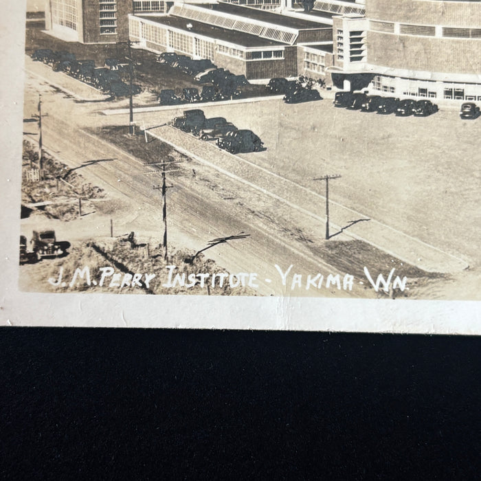 Vintage Postcard RPPC 1942 WW2 Military Mail Perry Institute Yakima WA Air Force