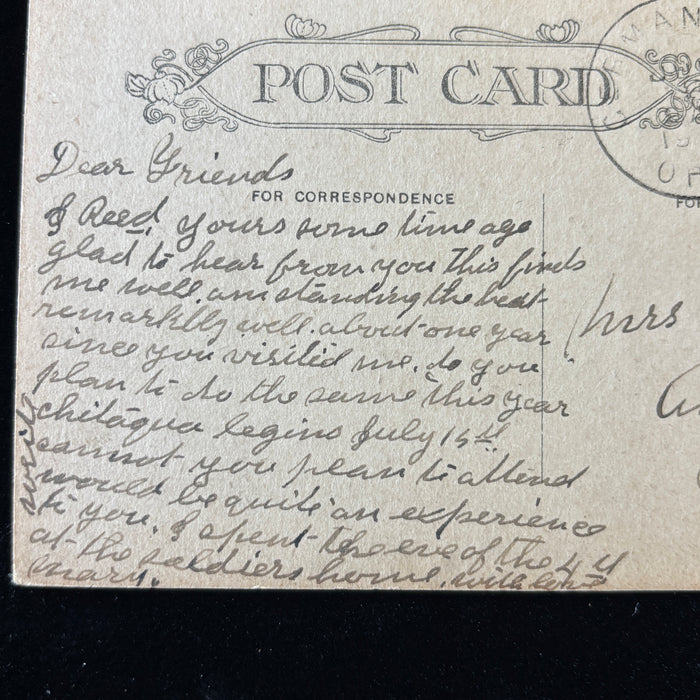 Antique Postcard 1910 Boulevard Dayton OH Germantown Soldiers Home Chautauqua
