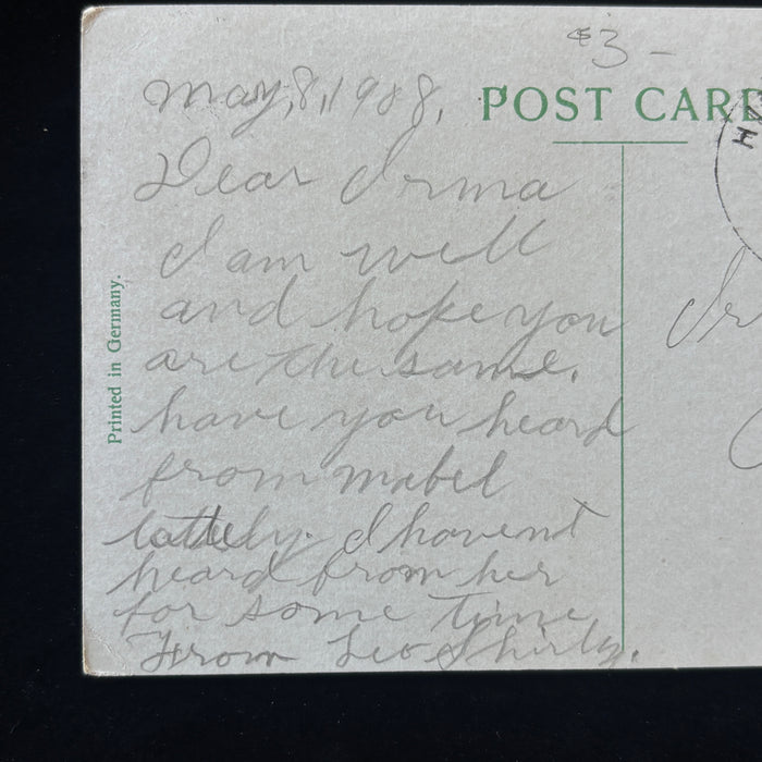 Antique Postcard 1908 Soldiers Monument Portland Oregon Bench People Hillsboro