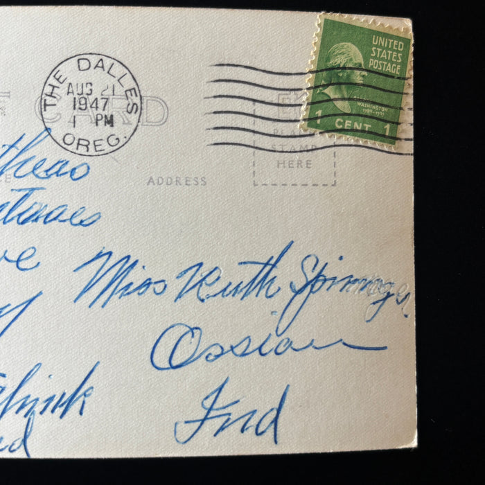 Vintage Postcard RPPC Aerial View Bonneville Dam Oregon Columbia River Highway