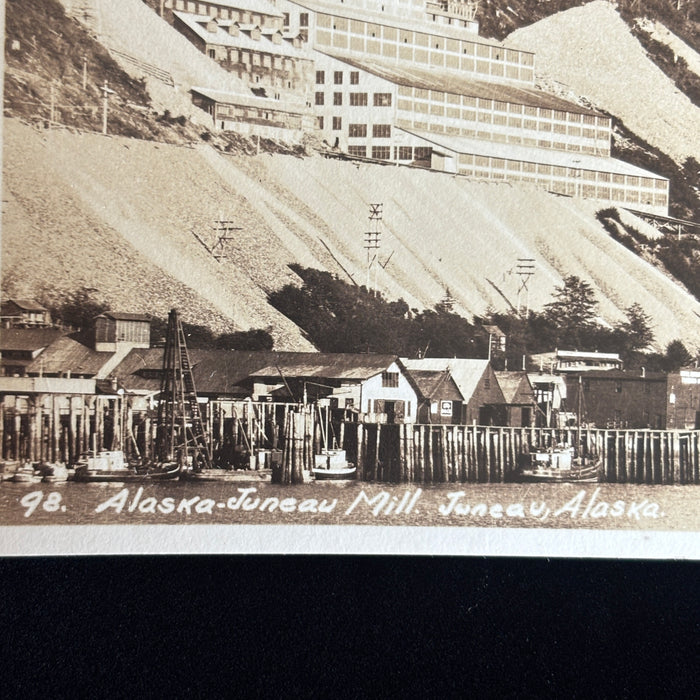 Vintage Postcard RPPC Juneau Alaska Gold Mining Mill History Permit Disappointed