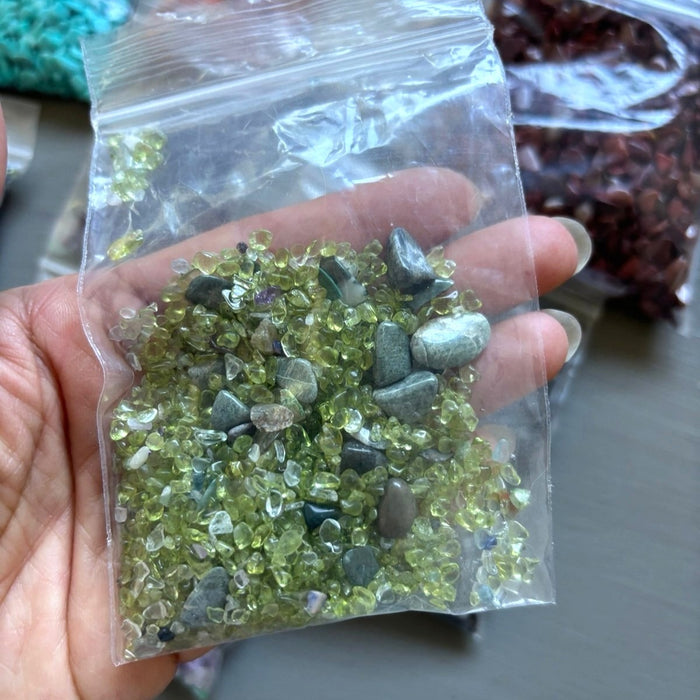 Gemstone Pebbles Natural Crystal Mix Lot 1.8 lbs