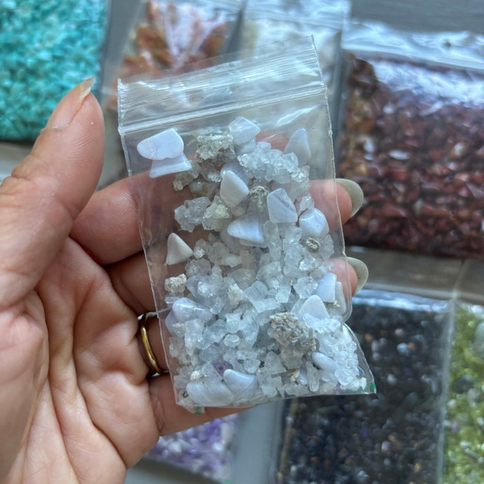 Gemstone Pebbles Natural Crystal Mix Lot 1.8 lbs