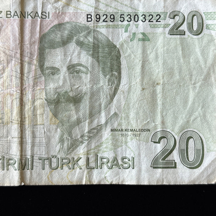 Vintage Banknote Lot 2009 Turkey Science Math Architecture Watermark UV Verified