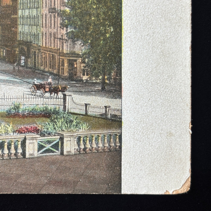 Antique Postcard 1909 Cars Trolley Horses Busy Street Scene Pennsylvania Ave DC