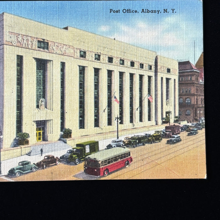 Vintage Postcard Lot New York Architecture Albany Post Office Court Canandaigua