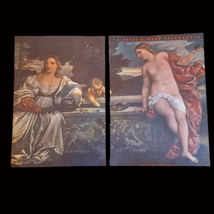 Vintage Ephemera Art Prints 1930 Classical Family Mother Child Venus Bronzino Titian