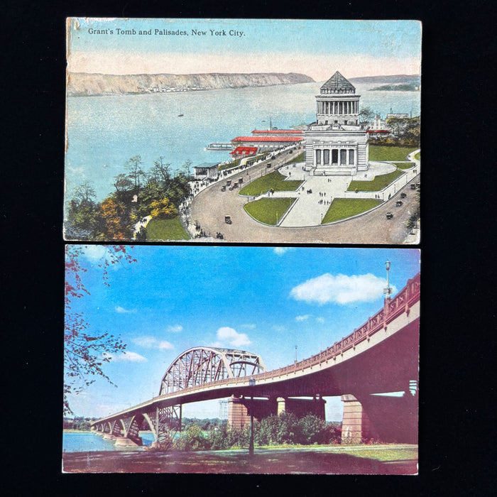 Vintage Postcard Lot New York Grants Tomb Autos Palisades Peace Bridge Buffalo