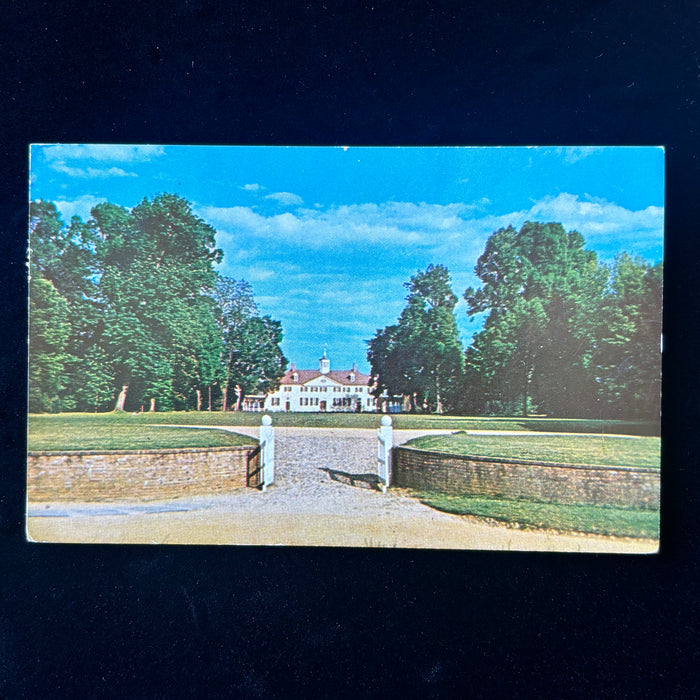 Vintage Postcard 1960 Cold War Masaryk Stamp George Washington Mt Vernon W Front