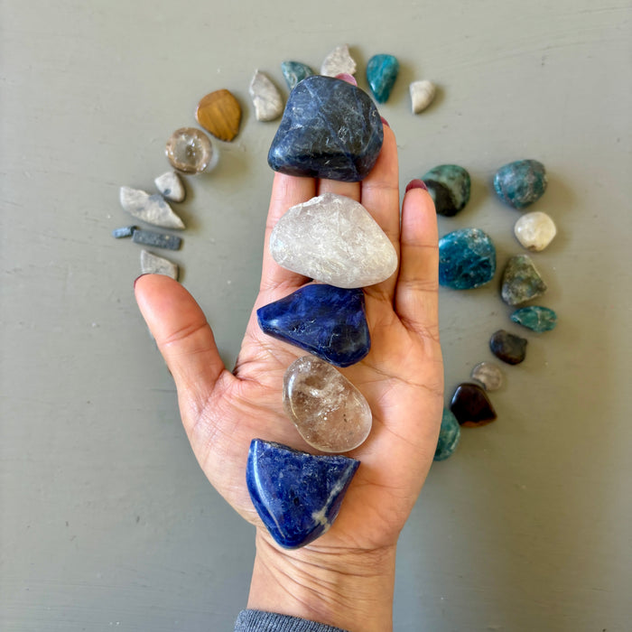 Crystal Tumbled Stone Bundle: Mandala Grid Wounded Warriors