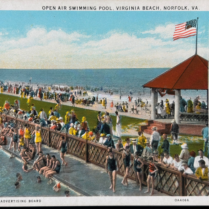 Vintage Postcard Lot Norfolk Virginia Beach Kiddyland Amusement Park Pool Ferry