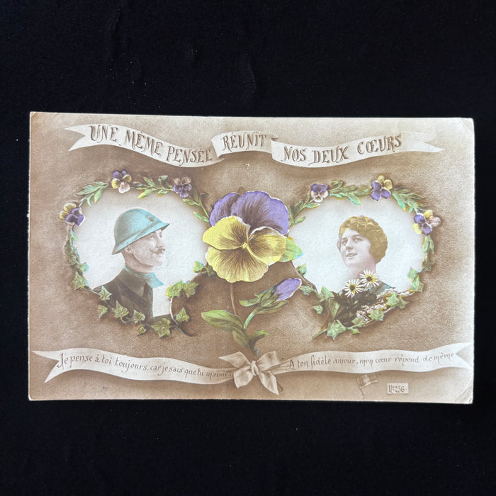 Antique Postcard Dear Mother WWI France AEF 78th Division 307th French Romance