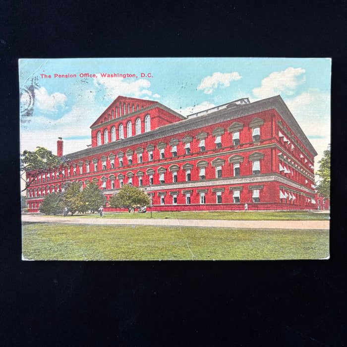 Antique Postcard 1911 Forwarded Cancel Washington DC Pension Office York PA