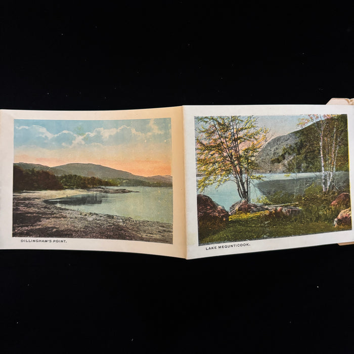 Antique Postcard 1923 Folding Souvenir Camden Maine Accordion Social History