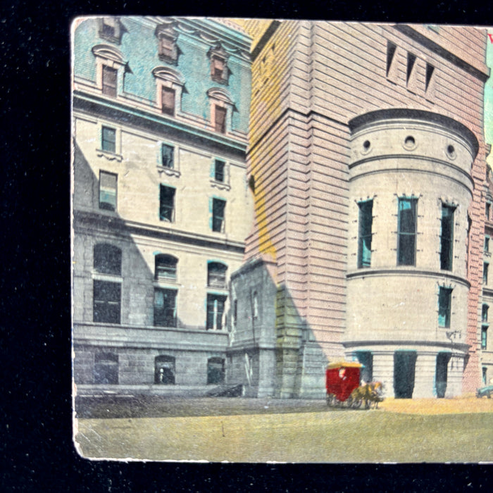 Antique Postcard 1910 Deaconess History Philadelphia City Hall Horse Carriage