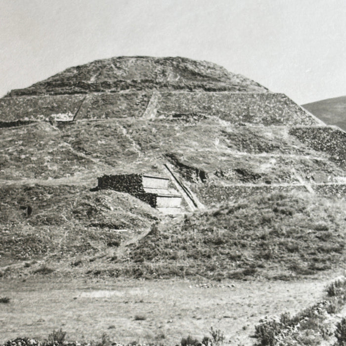 Vintage Postcard RPPC Moon Pyramid Teotihuacan Archeology Aztec Ruins Mexico
