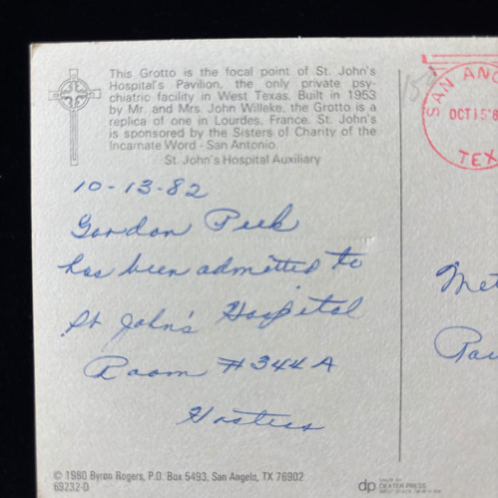Vintage Postcard 1982 Set St Johns Hospital Texas Parishioner Notification Lot