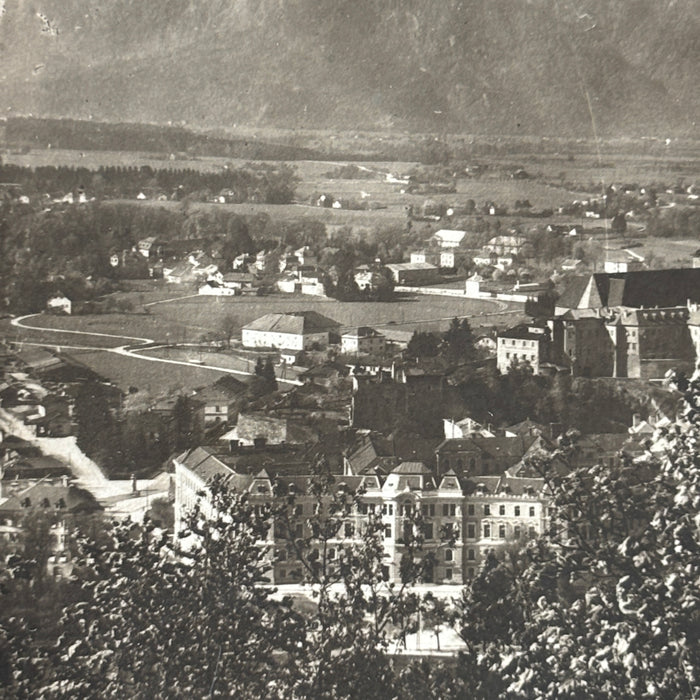 Vintage Postcard 1935 RPPC Salzburg Austria Castle Missent Pasadena California