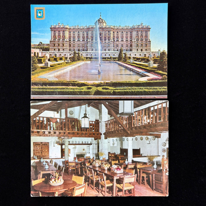 Vintage Postcard Lot Madrid Culture Royal Palace Meson Castellano Restaurant