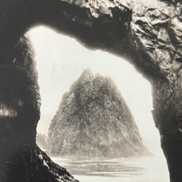 Vintage Postcard RPPC La Push Washington Hole In The Wall Rialto Beach Sea Cave