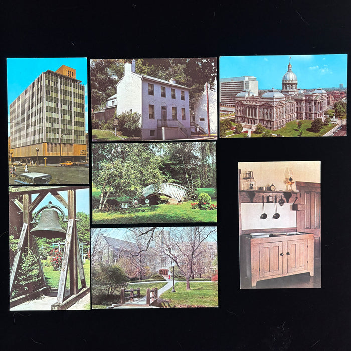 Vintage Postcard Lot Indiana Indianapolis State House Masonic Friendship Garden