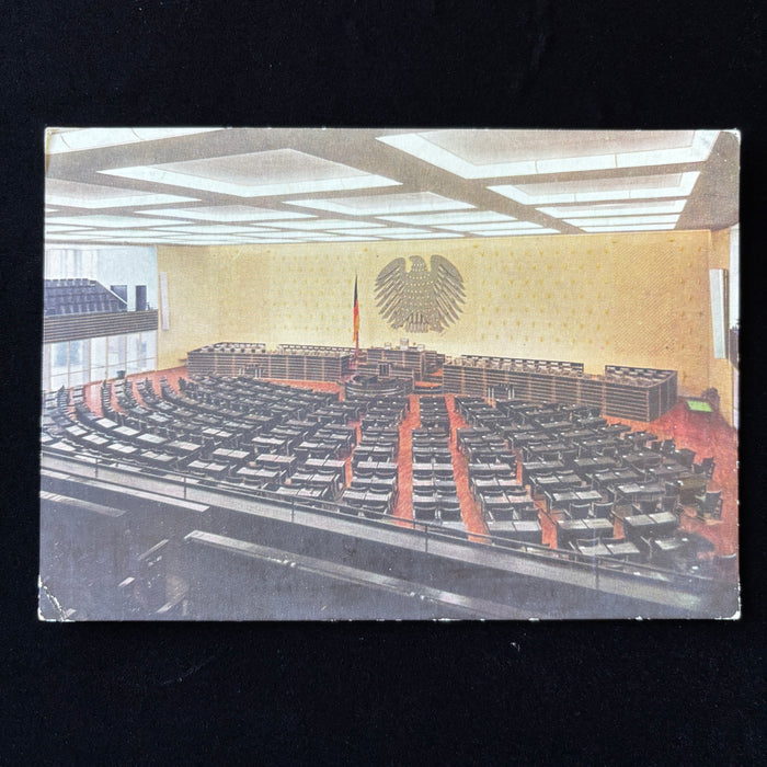 Vintage Postcard Bonn Bundeshaus Plenarsaal German Parliament Cold War History