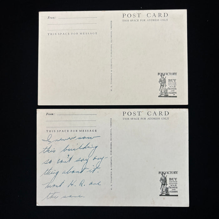 Vintage Postcard Lot WWII Army Camp Reception Center Headquarters Punching Cards