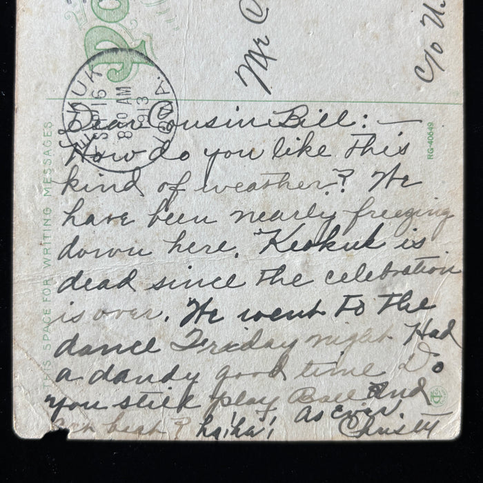 Antique Postcard 1913 Keokuk Iowa Mississippi River Power Dam Construction